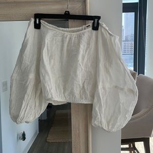 Free People Linen Off the shoulder shirt